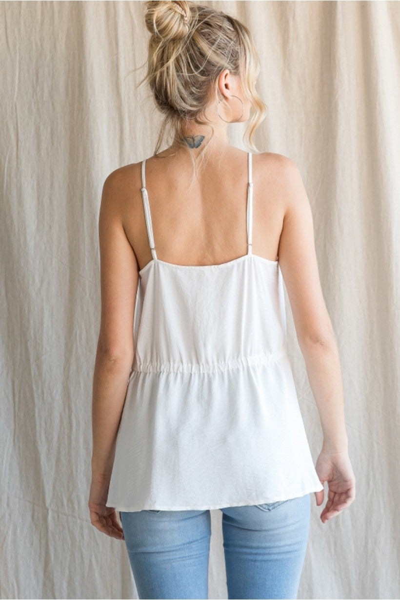Solid Front Twist Cami