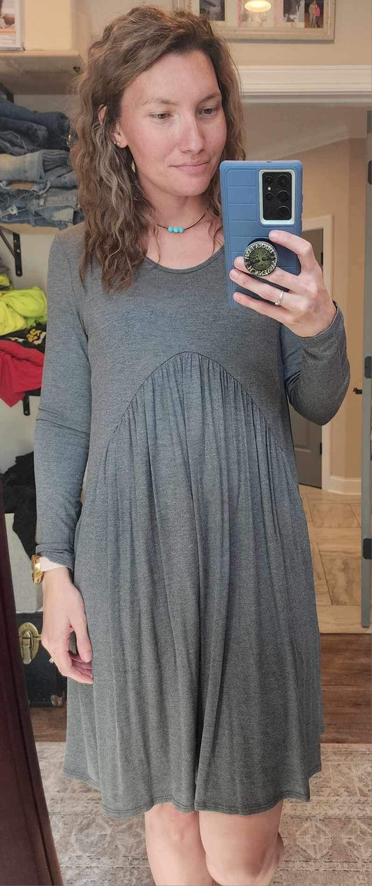 Long Sleeve Loose Fit Dress