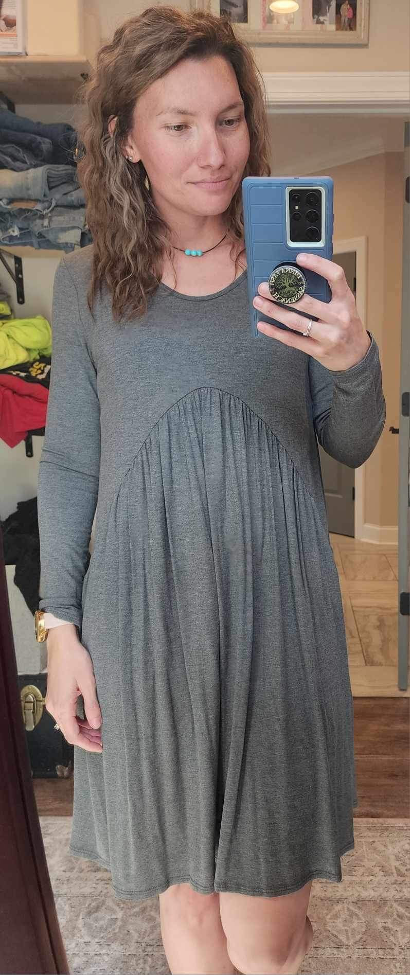 Long Sleeve Loose Fit Dress