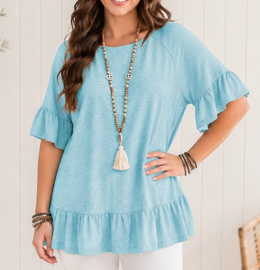 Ruffled Plus Blouse
