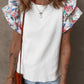 White Abstract Sleeve Knit Top