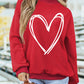 Red Reversible Love Mock Neck Sweatshirt RTS