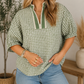 Plaid Trim Blouse RTS