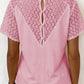 Lace Waffle Knit Blouse