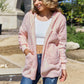 Full Size Teddy Hooded Jacket with Pockets