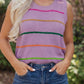 Stripe Knotted Sweater Tank