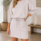 Pullover Drawstring Skirt Set