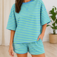 Green Stripe Ribbed Chest Detail Set RTS