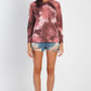 Cherish Apparel Tie-Dye Round Neck Long Sleeve Sweatshirt