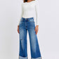 Judy Blue Full Size Distressed High Waist Wide Leg Jeans