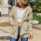 Full Size Teddy Hooded Jacket with Pockets