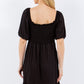 Celeste Full Size Ruffle Hem Short Sleeve Smocked Dress