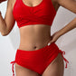 Scoop Neck Wide Strap Bikini Set