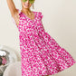 BiBi Leopard Cap Sleeve Tiered Mini Dress