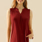 Ninexis Full Size Notched Sleeveless Top