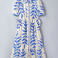 Blue Leaf Botanical Maxi Dress RTS