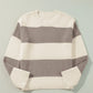 Color Block Round Neck Sweater