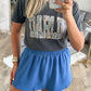 Blue Elastic Skort RTS