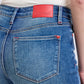 Judy Blue Full Size Plaid Print Cuff Straight Leg Jeans with Pockets
