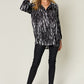 Double Take Full Size Printed Button Up Long Sleeve Shirt