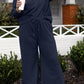 Double Take Full Size Textured Long Sleeve Top and Drawstring Pants Set