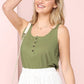 Ninexis Square Neck Half Button Tank