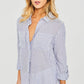 Love Tree Striped Collared Neck Long Sleeve Shirt