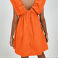 V-Neck Cap Sleeve Mini Dress