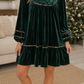 Blackish Green Velvet Dress
