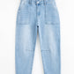 High Rise Barrel Jeans FB