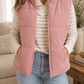 Corduroy Zip Up Puffer Vest
