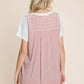 Cotton Bleu by Nu Label Contrast Striped Short Sleeve T-Shirt