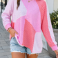 Sachet Pink Colorblock Striped Top
