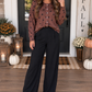 Brown Polka Dot Casual Cardigan