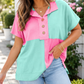 Mint Green Two Tone Collared Top