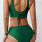 Scoop Neck Wide Strap Bikini Set