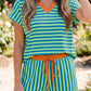Stripe V Neck Shortie Set *Best Seller*