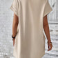 Round Neck Short Sleeve Mini Dress