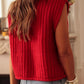 Button Down Sweater Vest with Pockets