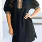 Leopard Patchwork Quarter Zip Mini Dress