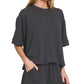Ribbed Short Sleeve Zenana Set