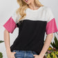 Celeste Full Size Ribbed Color Block T-Shirt