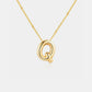 Gold-Plated Bubble Initial Necklace