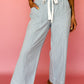Blue Stripe Drawstring Jeans