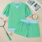 Green Stripe Plus Shortie Outfit