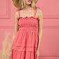 BiBi Smocked Ruffle Hem Mini Dress