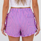 Rose Stripe Ruffle Causal Bottoms