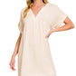 Zenana Double Gauze Raw Edge Dress RTS