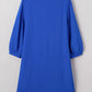 Blue Frilled Shift Dress