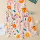 Printed Round Neck Sleeveless Top and Shorts Set